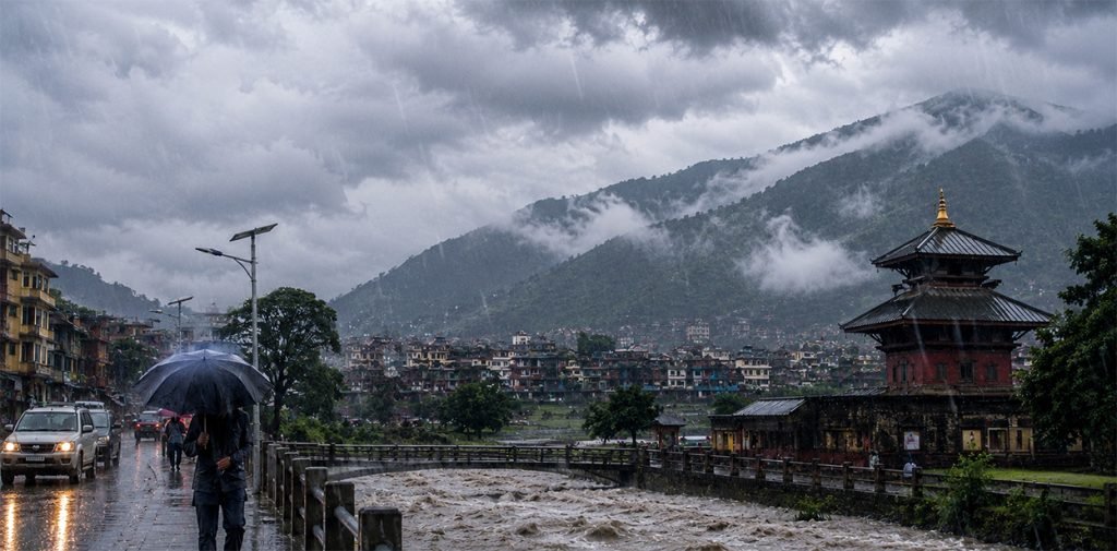 आज र भोलि पनि केही स्थानमा भारी वर्षा हुने